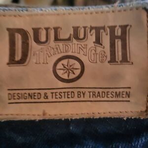 Duluth Trading Co. Men's thick Blue Denim Work Jeans: 34x30